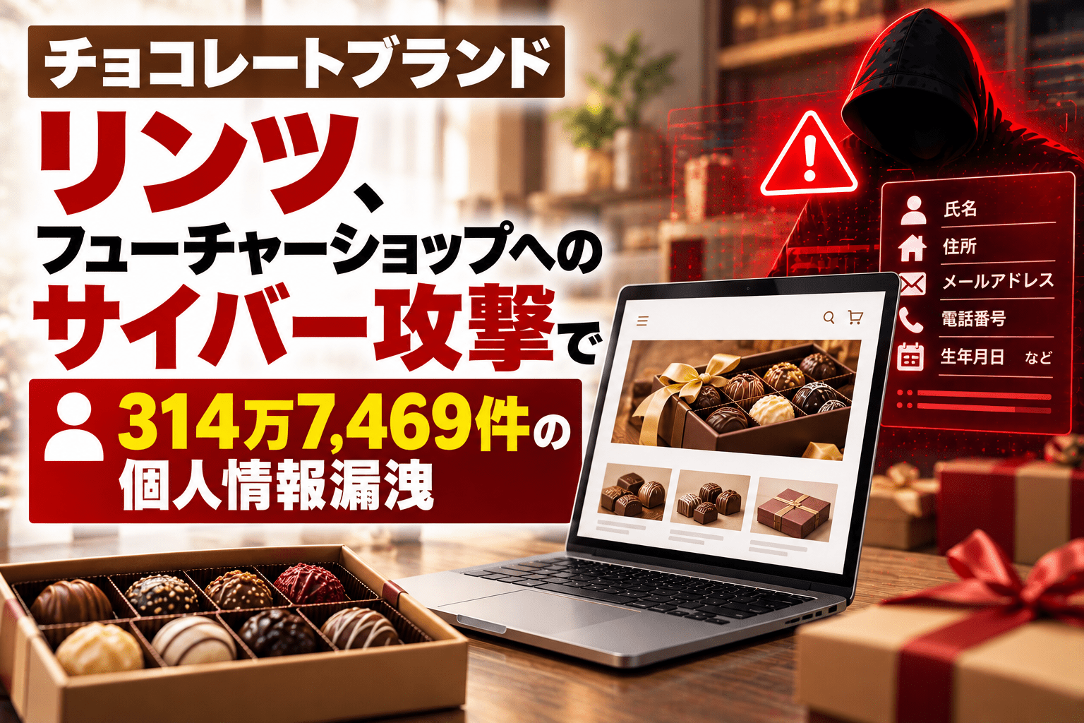チョコレートブランド「リンツ（Lindt）」、フューチャーショップへのサイバー攻撃でオンラインショップの会員 314万7,469件の個人情報漏洩
