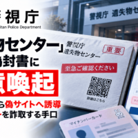 警視庁「遺失物センター」を装う偽封書に注意喚起―QRコードから偽サイトへ誘導、マイナンバーを詐取する手口