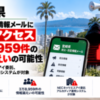 宮崎県の防災・防犯情報メールに不正アクセス、3万8,959件の情報漏えいの可能性―NECネッツエスアイ委託、アルカディア運用システムが対象