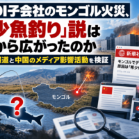 KDDI子会社のモンゴル火災、「希少魚釣り」説はどこから広がったのか　新華社報道と中国のメディア影響活動を検証