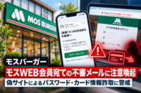 モスバーガー、モスWEB会員宛ての不審メールに注意喚起―偽サイトによるパスワード・カード情報詐取に警戒