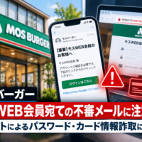 モスバーガー、モスWEB会員宛ての不審メールに注意喚起―偽サイトによるパスワード・カード情報詐取に警戒