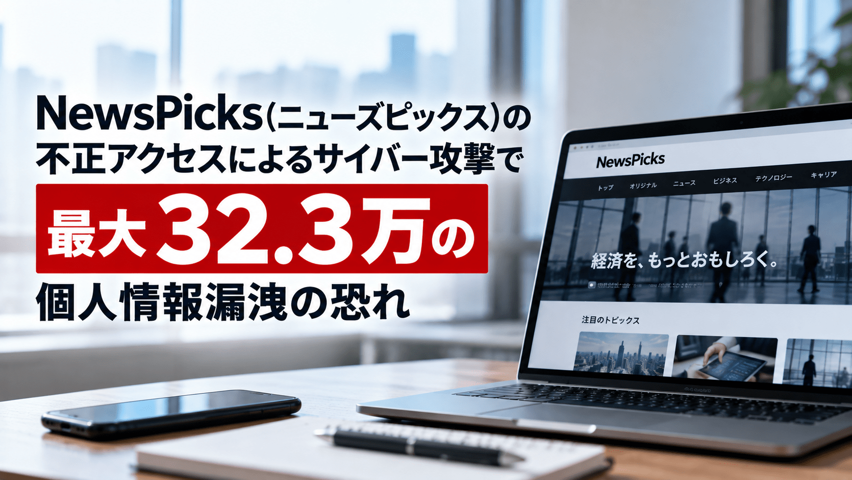 NewsPicks(ニューズピックス)、不正アクセスによるサイバー攻撃で最大32.3万の個人情報漏洩の恐れ