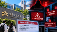 大阪公立大学、ランサムウェア攻撃で約500台のサーバー停止―バックアップの多くも暗号化、8日まで全授業休講大阪公立大学、ランサムウェア攻撃で約500台のサーバー停止―バックアップの多くも暗号化、8日まで全授業休講