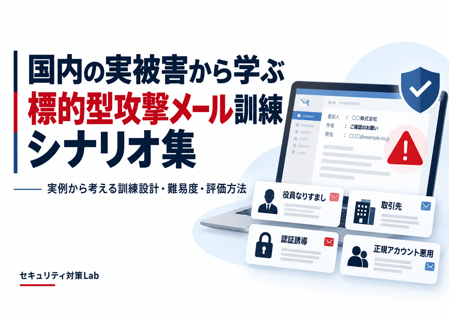 国内の実被害から学ぶ 標的型攻撃メール訓練/フィッシングメール 訓練 シナリオ集
