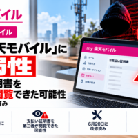 楽天モバイル「my 楽天モバイル」に脆弱性、支払い証明書を第三者が閲覧できた可能性―6月20日に改修済み