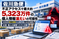 佐川急便、お荷物問い合わせサービスへの不正アクセスのよるサイバー攻撃で最大約5,323万件の個人情報漏えいの可能性―2026年最大規模の公表件数