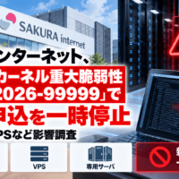 さくらインターネット、Linuxカーネル重大な脆弱性「CVE-2026-99999」対応で新規申込を一時停止―クラウド・VPSなど影響調査