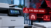 シャープ製複合機に脆弱性 CVE-2024-58388、2024年からサイバー攻撃に悪用