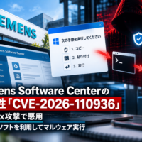Siemens Software Centerの脆弱性「CVE-2026-110936」がClickFix 攻撃で悪用、正規署名ソフトを利用してマルウェア実行