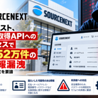ソースネクスト、会員情報取得APIへの不正アクセスのよるサイバー攻撃で約2,252万件の個人情報漏洩の恐れ