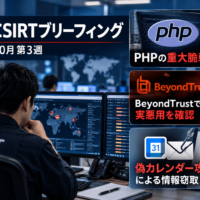 週刊CSIRTブリーフィング：PHPの重大脆弱性2件、BeyondTrust実悪用と偽カレンダー攻撃【2026年10月第3週】