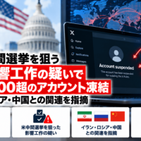 X、米中間選挙を狙う外国影響工作の疑いで1万3,000超のアカウント凍結―イラン・ロシア・中国との関連を指摘