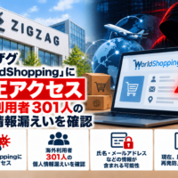 ジグザグ「WorldShopping」に不正アクセス、海外利用者301人の個人情報漏えいを確認